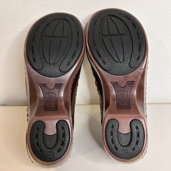 Ariat Women's Strathmore‎ Clog Brown Western Country Ranch Size 6.5 - Picture 9 of 12